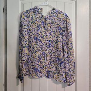 The‎ Fold Silk Ruffle Printed Blouse